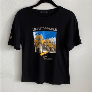 Stradivarius Unstoppable Black T-Shirt